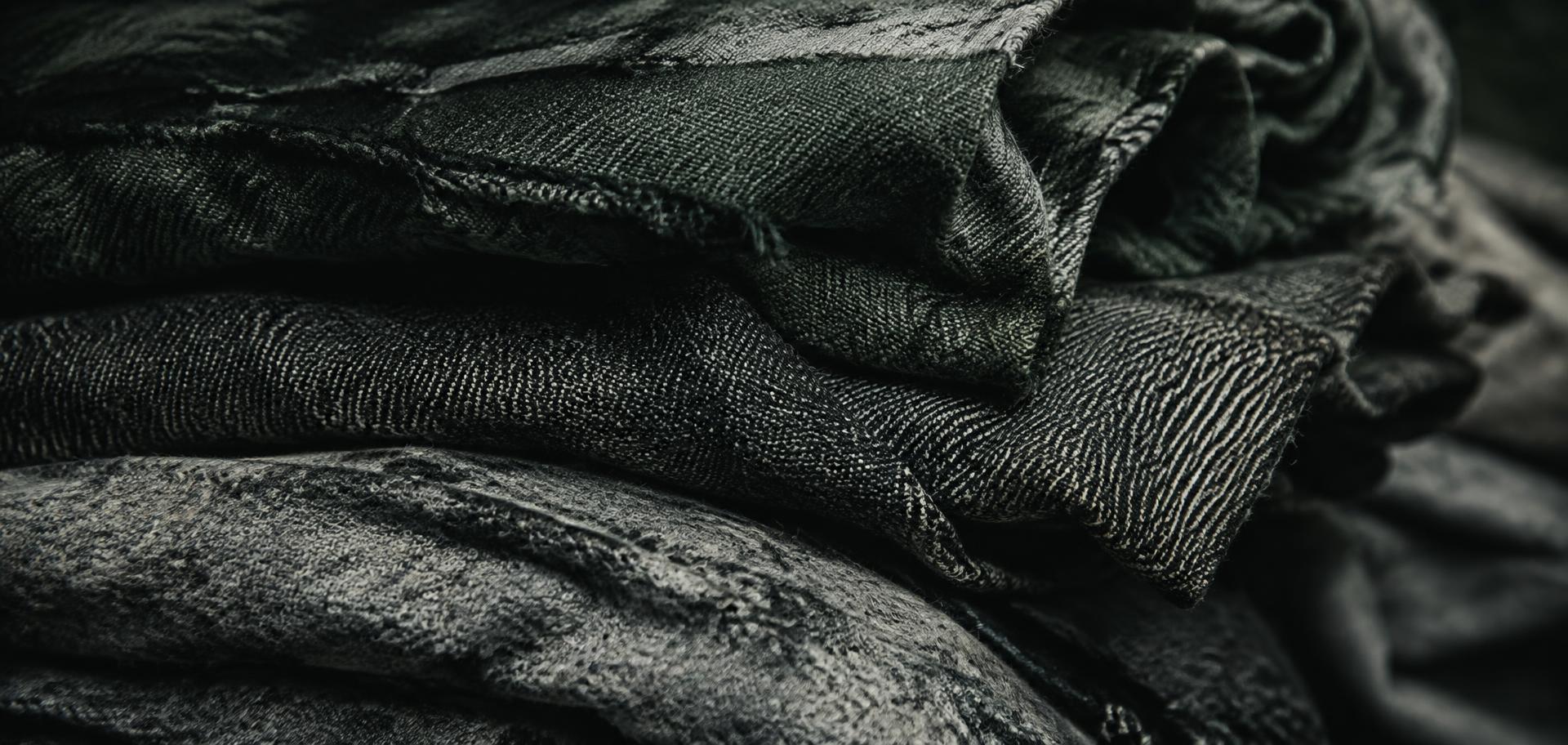 Close-up of recovered textiles